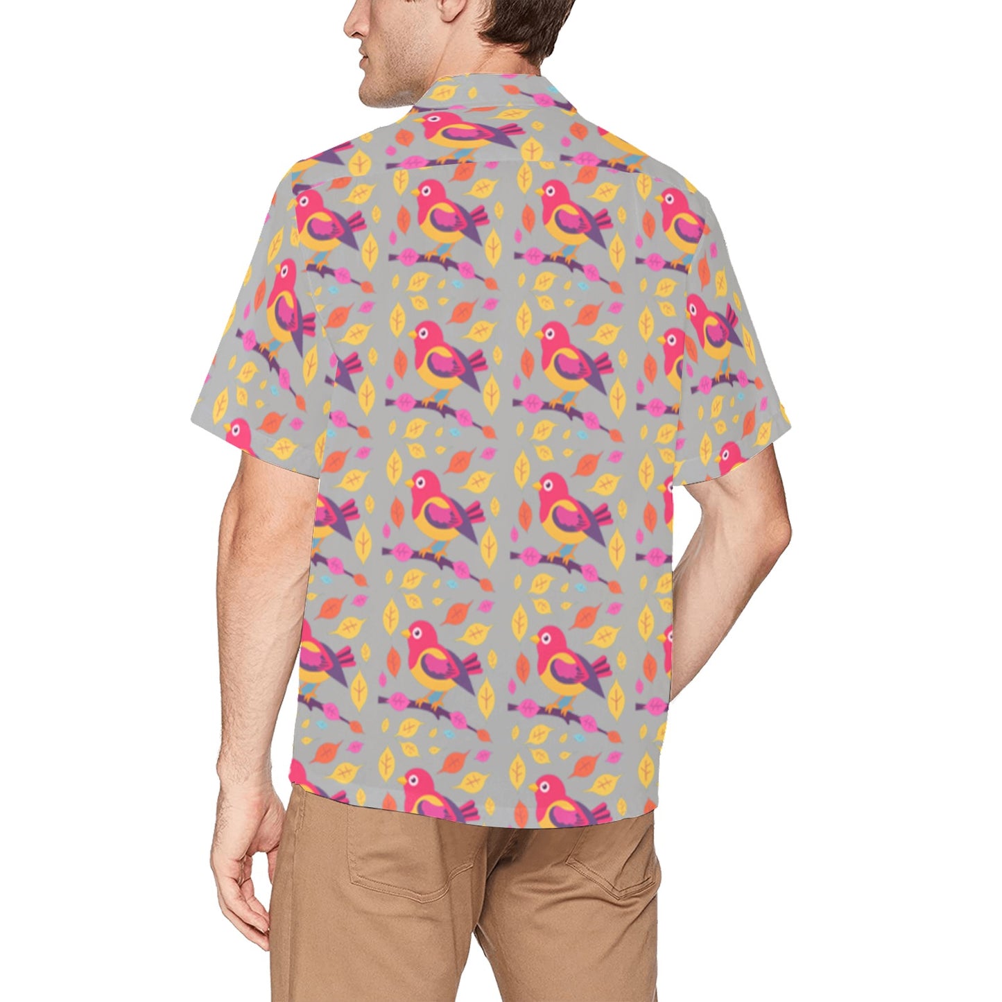 Men's Hawaiian Shirt With Chest Pocket