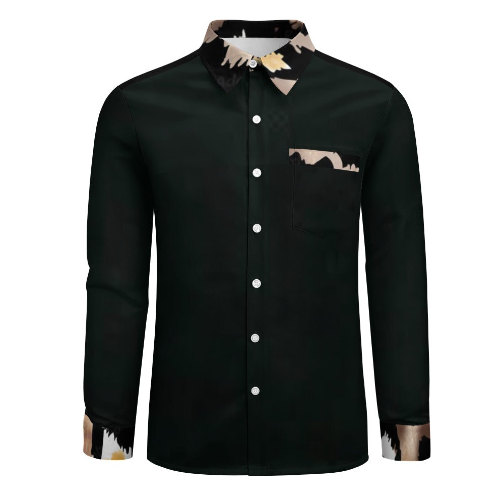 Casual One Pocket Long Sleeve Shirt