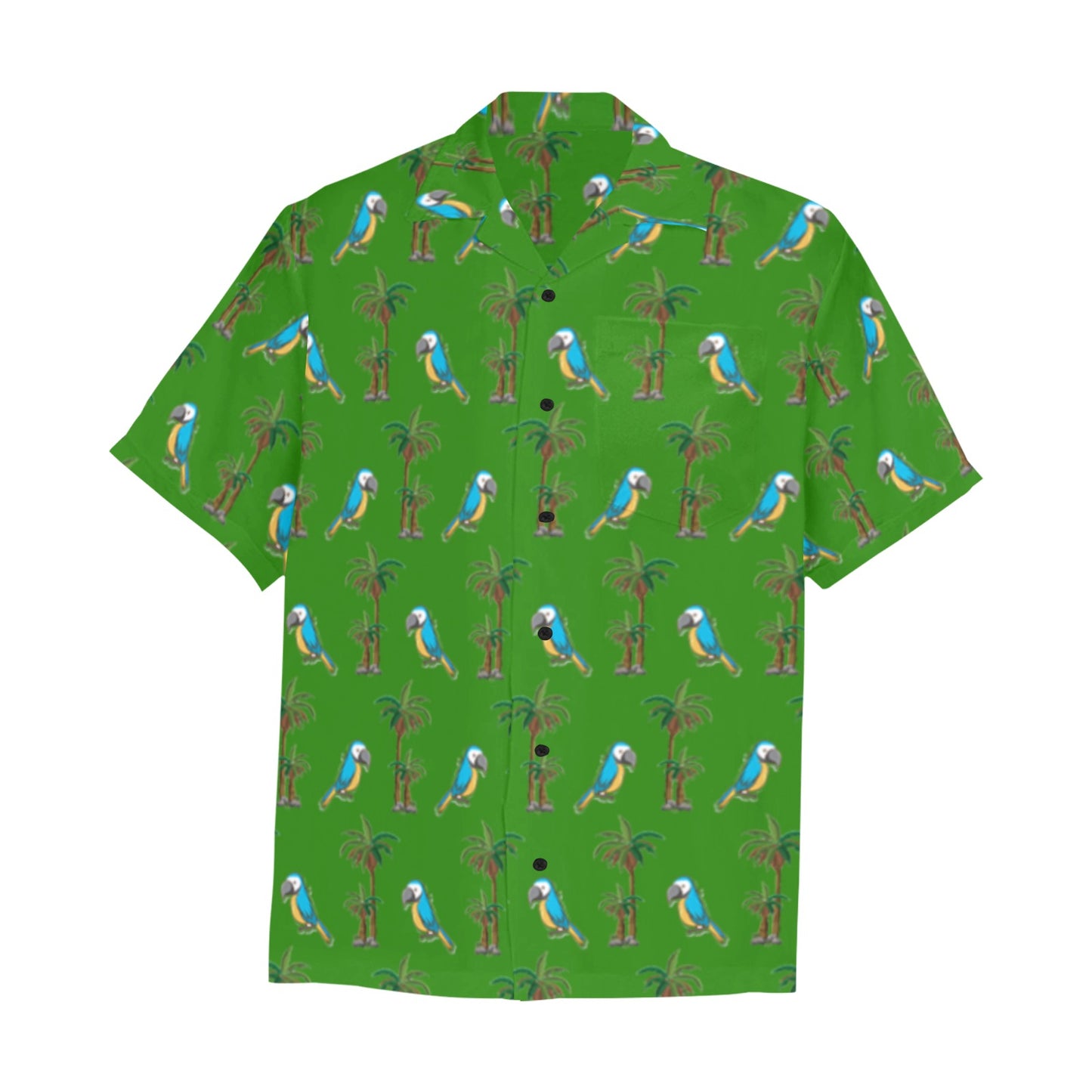 Men's Hawaiian Shirt With Chest Pocket