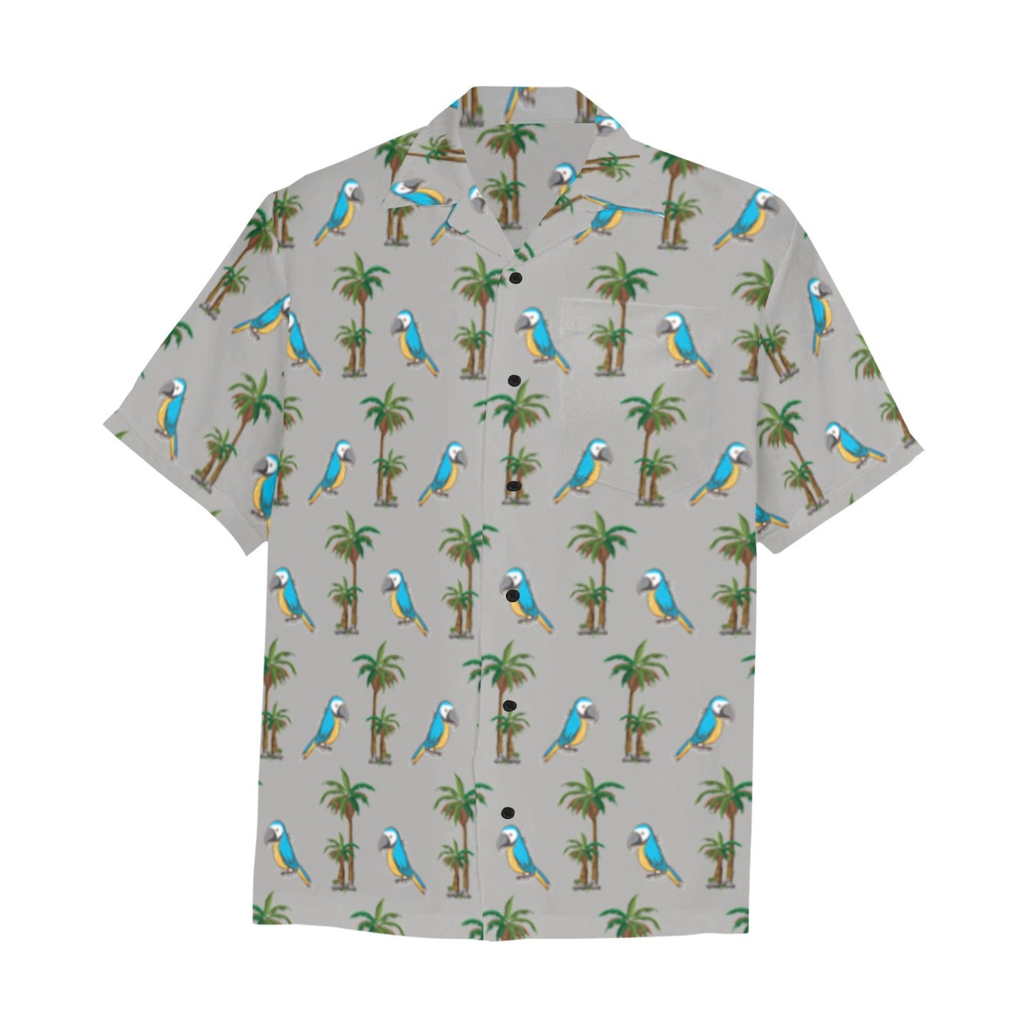 Men's Hawaiian Shirt With Chest Pocket