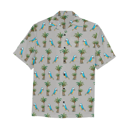 Men's Hawaiian Shirt With Chest Pocket