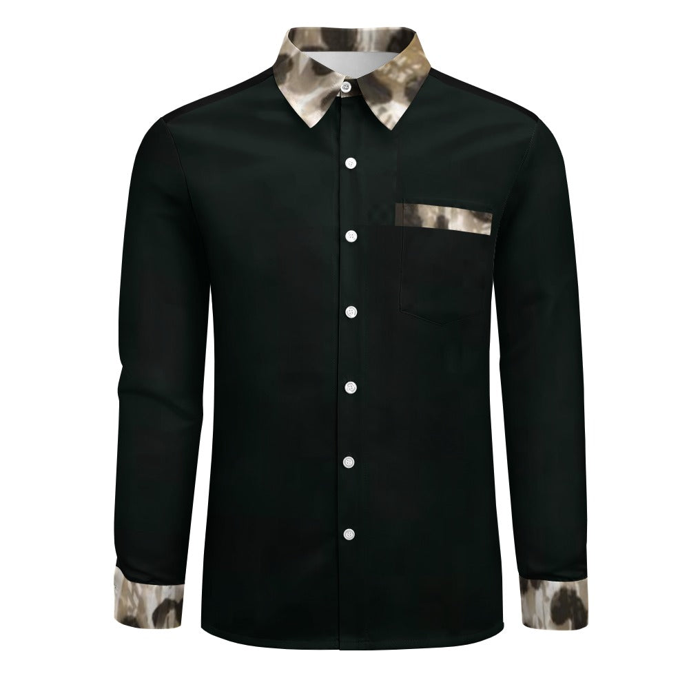 Casual One Pocket Long Sleeve Shirt