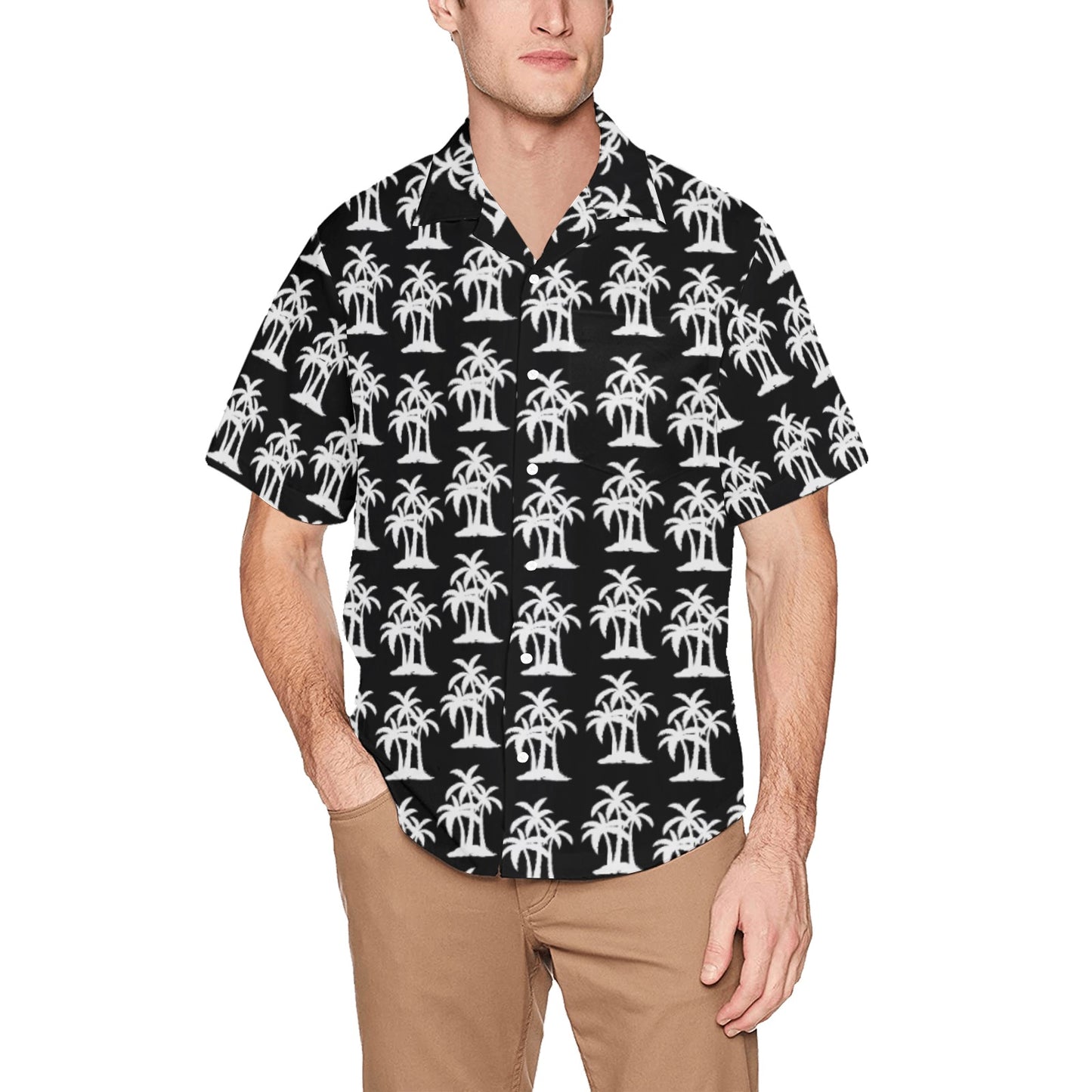 Men's Hawaiian Shirt With Chest Pocket