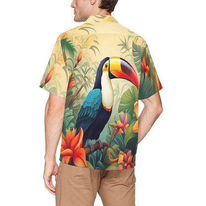 Men's Hawaiian Shirt With Chest Pocket