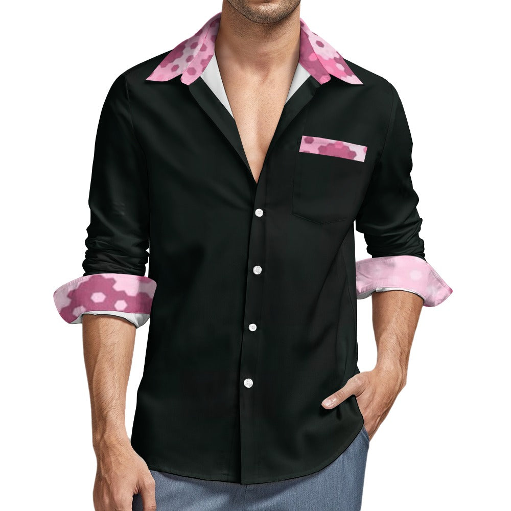 Casual One Pocket Long Sleeve Shirt